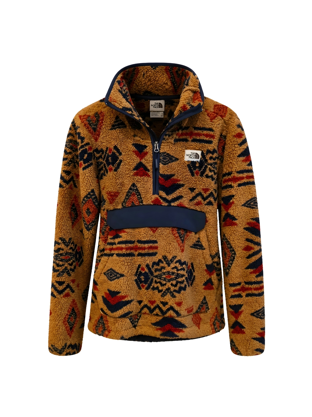 The North Face Men's Campshire Pullover Hoodie Cedar Brown California Geo Print - Picture 2 of 5